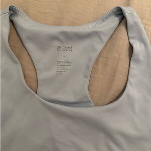 Girlfriend collective (light blue) sports bra